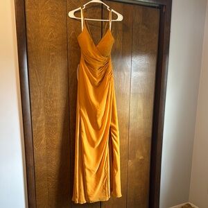 Azazie Butterscotch Dress NWT